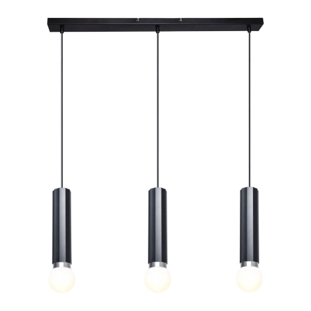 Lampa wisząca czarna metalowa 3-punktowa PND-33849-3-BK z serii MACERA - Lampy Italux
