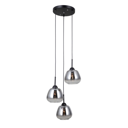 Lampa wisząca czarna metalowa 3-punktowa PND-40824-3-BK z serii Felis - Lampy Italux