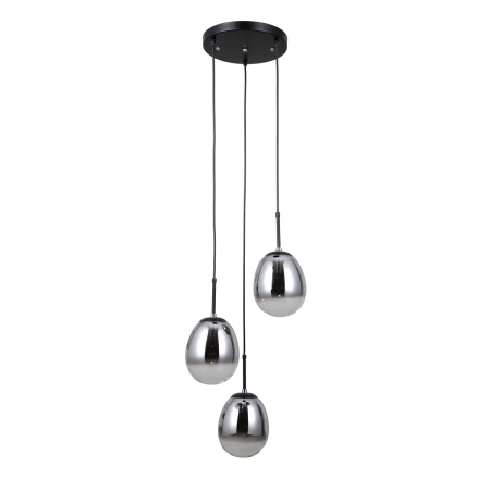 Lampa wisząca czarna metalowa 3-punktowa PND-40825-3-BK z serii MEOLO - Lampy Italux