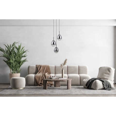 Lampa wisząca czarna metalowa 3-punktowa PND-40825-3-BK z serii MEOLO - Lampy Italux
