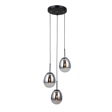 Lampa wisząca czarna metalowa 3-punktowa PND-40825-3-BK z serii MEOLO - Lampy Italux