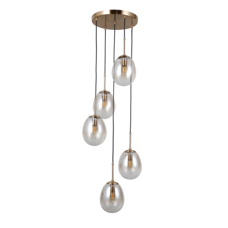 Lampa wisząca złota szklana 5-punktowa PND-40825-5-GD z serii MEOLO - Lampy Italux