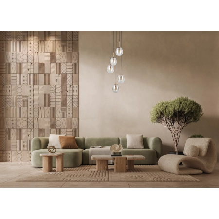Lampa wisząca złota szklana 5-punktowa PND-40825-5-GD z serii MEOLO - Lampy Italux