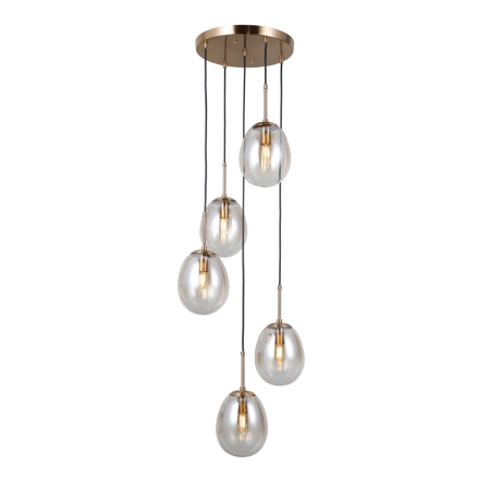 Lampa wisząca złota szklana 5-punktowa PND-40825-5-GD z serii MEOLO - Lampy Italux