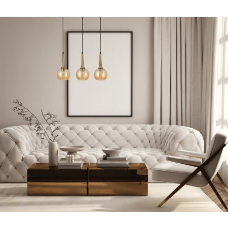 Lampa wisząca Favera PND-42361-3-BRO-AMB - Italux
