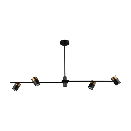 Lampa wisząca metalowa czarno-mosiężna 4-punktowa PND-58892-4-BK-BRO z serii ELICE - Lampy Italux