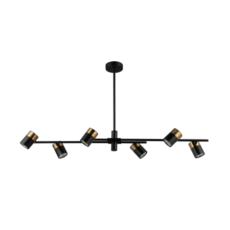 Lampa wisząca metalowa czarno-złota 6-punktowa PND-58892-6-BK-BRO z serii ELICE - Lampy Italux