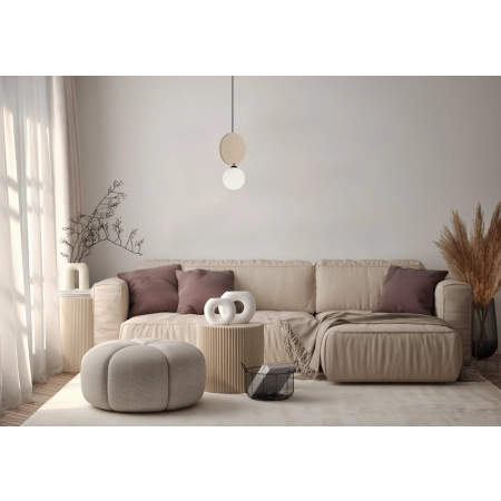 Lampa wisząca czarna z filcowym detalem PND-59779-1M-BG z serii ANDREA - Lampy Italux