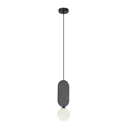 Lampa wisząca szara z filcu z kulistym kloszem PND-59815-1-GR z serii Lorenzo - Lampy Italux