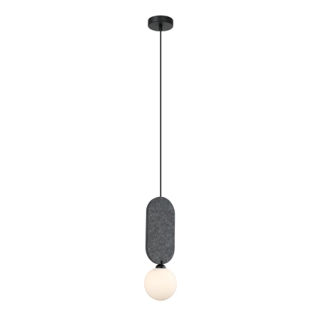 Lampa wisząca szara z filcu z kulistym kloszem PND-59815-1-GR z serii Lorenzo - Lampy Italux