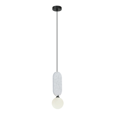 Lampa wisząca szara z filcu z kulistym kloszem PND-59815-1-LGR z serii Lorenzo - Lampy Italux