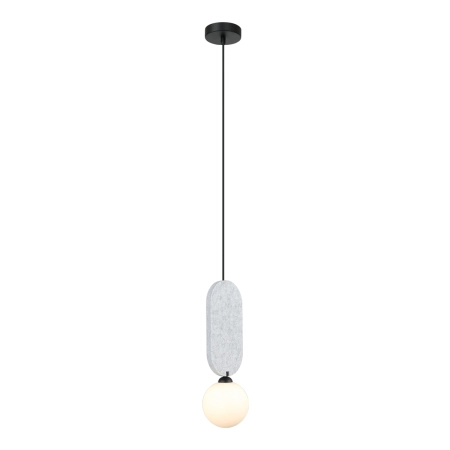 Lampa wisząca szara z filcu z kulistym kloszem PND-59815-1-LGR z serii Lorenzo - Lampy Italux