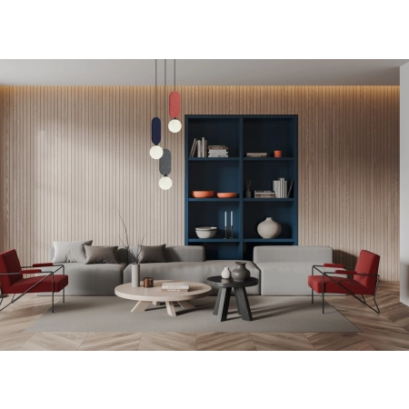 Lampa wisząca 3-punktowa filcowa wielokolorowa PND-59815A-3-MLTI z serii Lorenzo - Lampy Italux