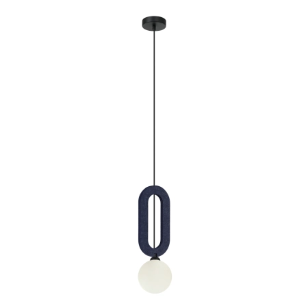 Lampa wisząca niebieska filcowa z kulistym kloszem PND-59839-1-BLU z serii MASSO - Lampy Italux