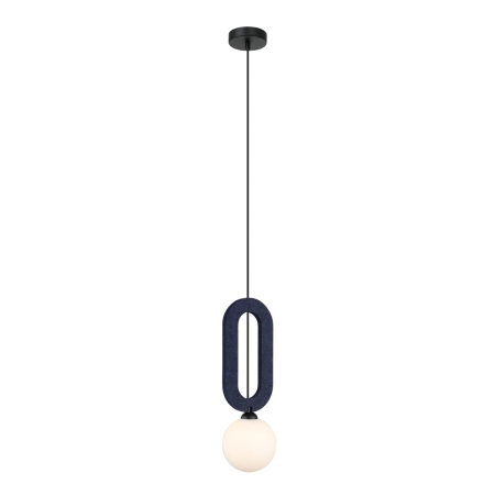 Lampa wisząca niebieska filcowa z kulistym kloszem PND-59839-1-BLU z serii MASSO - Lampy Italux