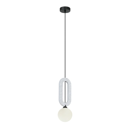 Lampa wisząca szara filcowa z kulistym kloszem PND-59839-1-LGR z serii Masso - Lampy Italux
