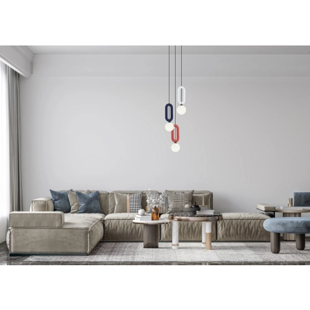 Lampa wisząca metalowo-filcowa 3-punktowa PND-59839-3-MLTI z serii Masso - Lampy Italux