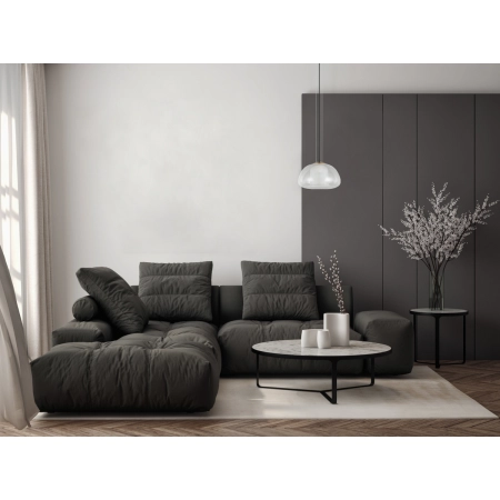Lampa wisząca szklana czarna 25cm PND-61001A-BK z serii Feder - Lampy Italux