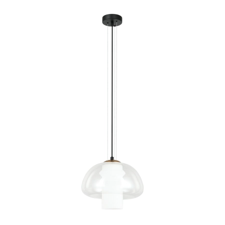 Lampa wisząca szklana czarna 25cm PND-61001B-BK z serii Feder - Lampy Italux