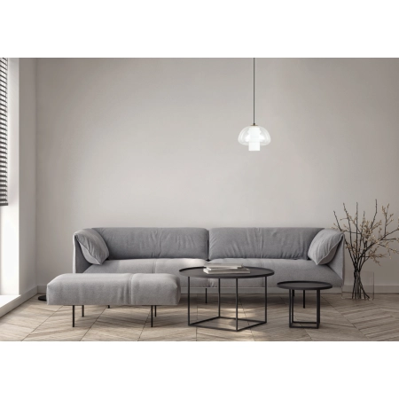 Lampa wisząca szklana czarna 25cm PND-61001B-BK z serii Feder - Lampy Italux