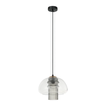 Lampa wisząca szklana czarna 25cm PND-61001C-BK z serii Feder - Lampy Italux