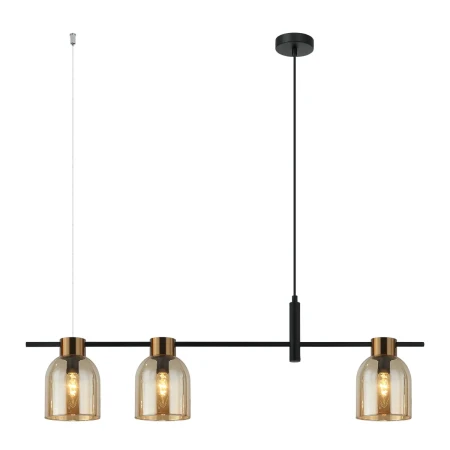 Lampa designerska wisząca Servio PND-66892-3-BK-AMB- Italux