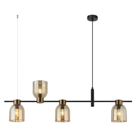 Lampa designerska wisząca Servio PND-66892-4-BK-AMB- Italux
