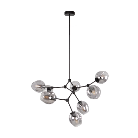 Lampa wisząca czarna metalowa 8-punktowa PND-75075-8-BK-SG z serii Ferral - Lampy Italux