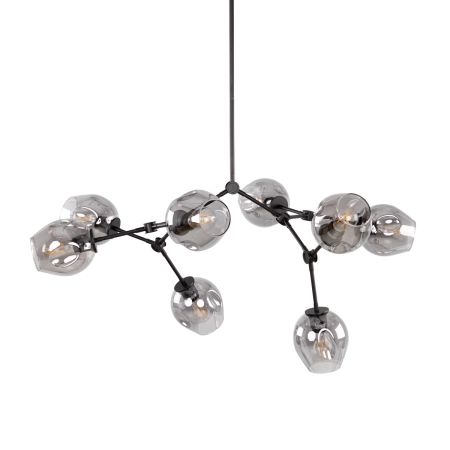 Lampa wisząca czarna metalowa 8-punktowa PND-75075-8-BK-SG z serii Ferral - Lampy Italux