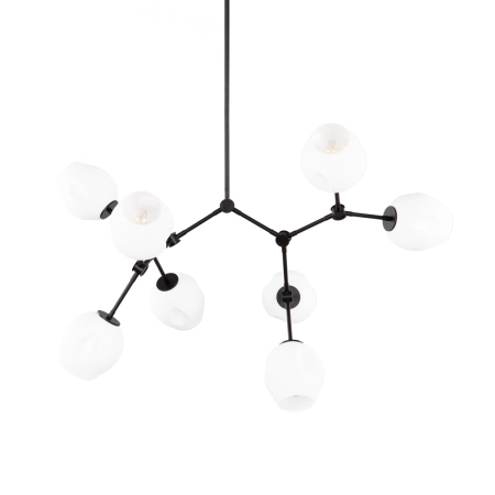 Lampa wisząca czarna metalowa 8-punktowa PND-75075-8-BK-WG z serii FERRAL - Lampy Italux