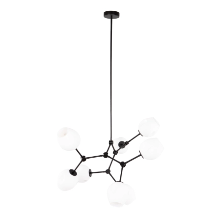 Lampa wisząca czarna metalowa 8-punktowa PND-75075-8-BK-WG z serii FERRAL - Lampy Italux