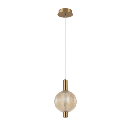 Lampa wisząca złota szklana kulista PND-83631-1-AB-AMB z serii Lenti - Lampy Italux
