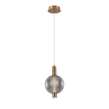 Lampa wisząca szklana kulista złota PND-83631-1-BRO-SG z serii Lenti - Lampy Italux