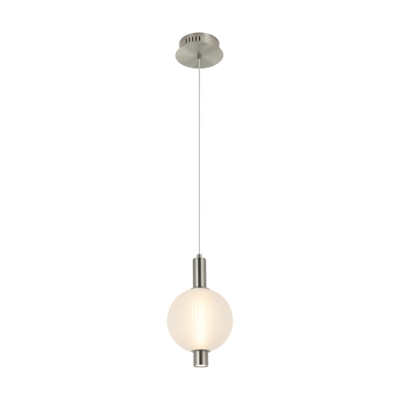 Lampa wisząca metalowa z kulistym kloszem PND-83631-1-SC-WH z serii Lenti - Lampy Italux