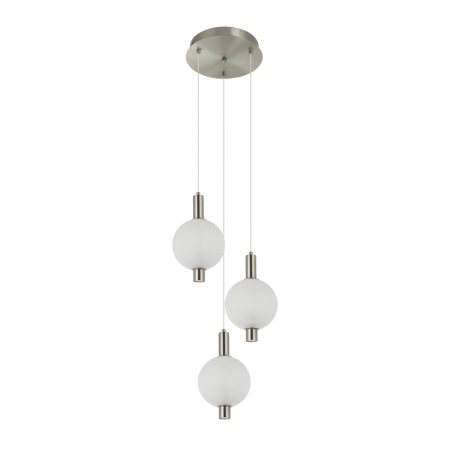 Lampa wisząca LED 3-punktowa kulista satynowa PND-83631-3-SC-WH z serii Lenti - Lampy Italux