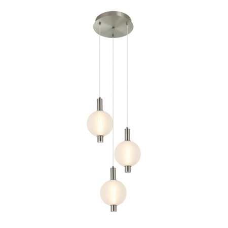 Lampa wisząca LED 3-punktowa kulista satynowa PND-83631-3-SC-WH z serii Lenti - Lampy Italux
