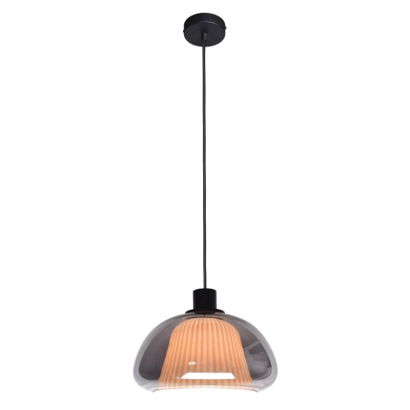 Lampa wisząca czarna szklana 25cm PND-84638-BK-SG z serii APIRO - Lampy Italux
