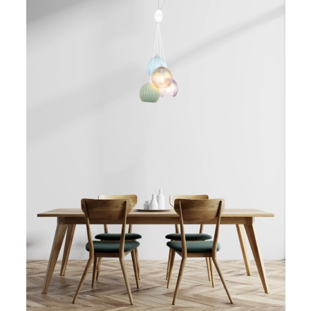 Lampa wisząca wielokolorowa szklana 4-punktowa PND-94794-4B-MLTI z serii CASES - Lampy Italux
