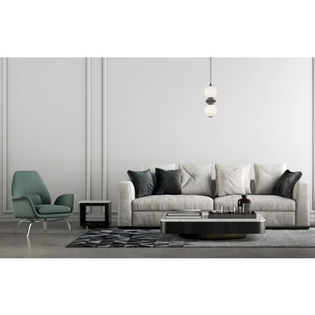 Lampa wisząca czarna metalowa z kulami LED PND-94921-2A-BK z serii Balos - Lampy Italux