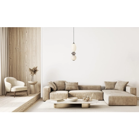 Lampa wisząca ceramiczna szklana czarna PND-94921-2B-BK z serii BALOS - Lampy Italux