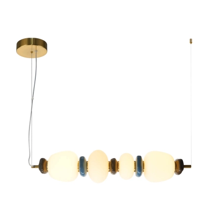 Lampa wisząca złota metalowa z ceramicznymi elementami PND-94981-4C-GD z serii EVANS - Lampy Italux