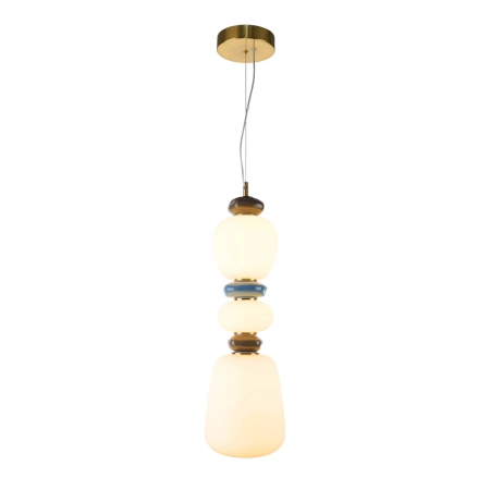 Lampa wisząca złota ceramiczna szklana PND-94981V-3A-GD z serii Evans - Lampy Italux