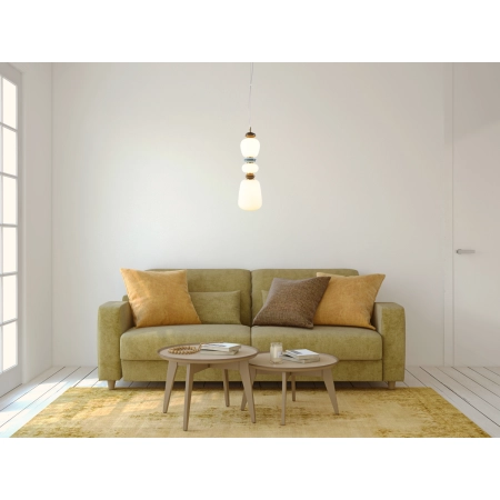 Lampa wisząca złota ceramiczna szklana PND-94981V-3A-GD z serii Evans - Lampy Italux