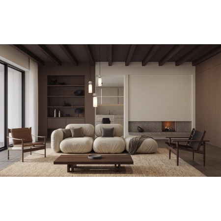 Lampa wisząca czarna 3-punktowa szklana PND-95331-3-BK z serii Santos - Lampy Italux