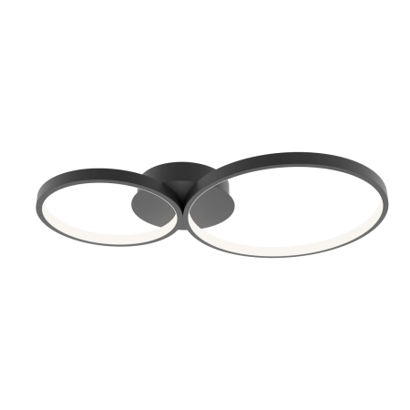 Plafon LED czarny metalowy dwupierścieniowy SPL-20452-2-BK z serii MAVER - Lampy Italux