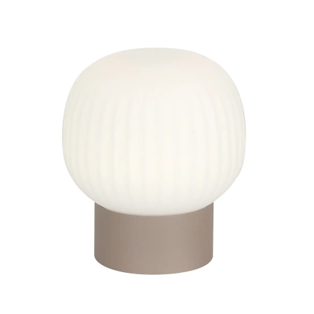 Lampa biurkowa metalowa brązowo-biała 15cm TB-02217-1-BRO z serii Montes - Lampy Italux