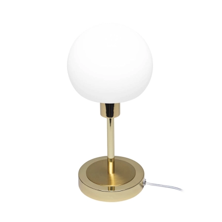 Lampa stołowa złota z białym kloszem kulistym TB-92039-GD z serii Cave - Lampy Italux