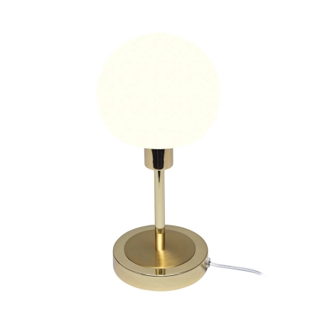 Lampa stołowa złota z białym kloszem kulistym TB-92039-GD z serii Cave - Lampy Italux
