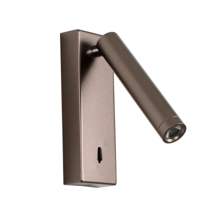 Kinkiet LED aluminiowy kawowy regulowany WL-21017-CFF z serii Cali - Lampy Italux