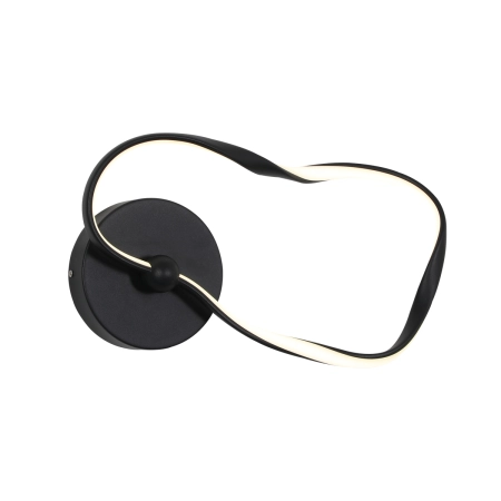 Kinkiet LED czarny metalowy spiralny 40cm WL-22782-BK z serii Amaya - Lampy Italux